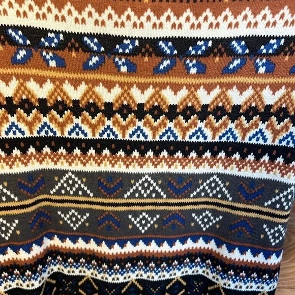 Forever 21 Geometric Print Bow‎ Back Mini Dress S/P Bodycon Boho Retro Tribal - Picture 2 of 9